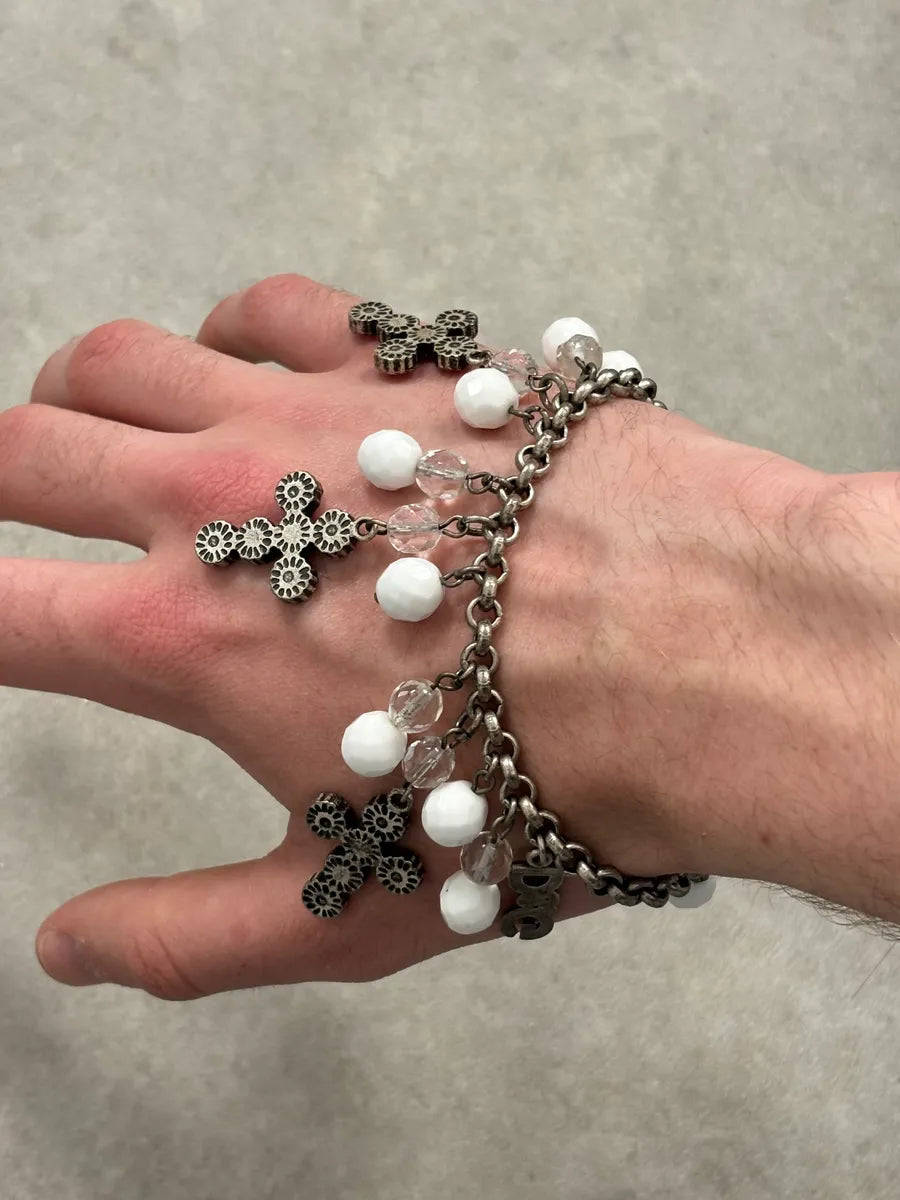 Dolce & Gabbana Silver Metal Charm Cross Bracelet ommVyig 2