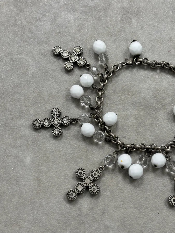 Dolce & Gabbana Silver Metal Charm Cross Bracelet ommVyig 4