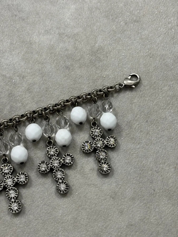 Dolce & Gabbana Silver Metal Charm Cross Bracelet ommVyig 8