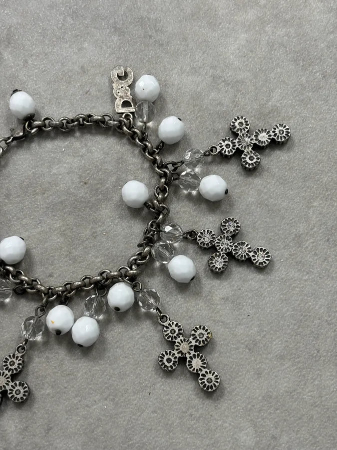 Dolce & Gabbana Silver Metal Charm Cross Bracelet ommVyig 5
