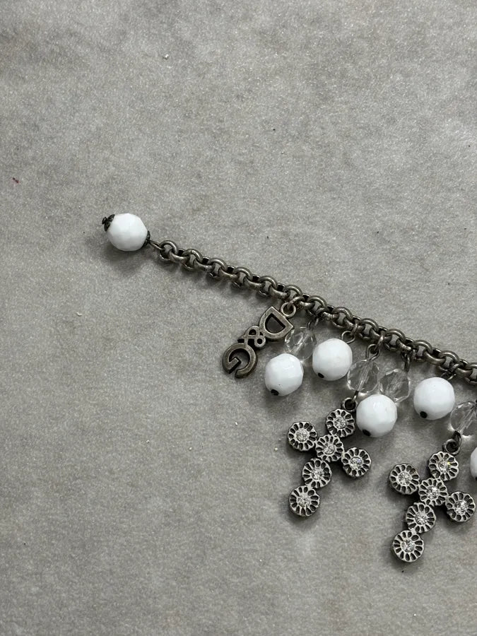 Dolce & Gabbana Silver Metal Charm Cross Bracelet ommVyig 9