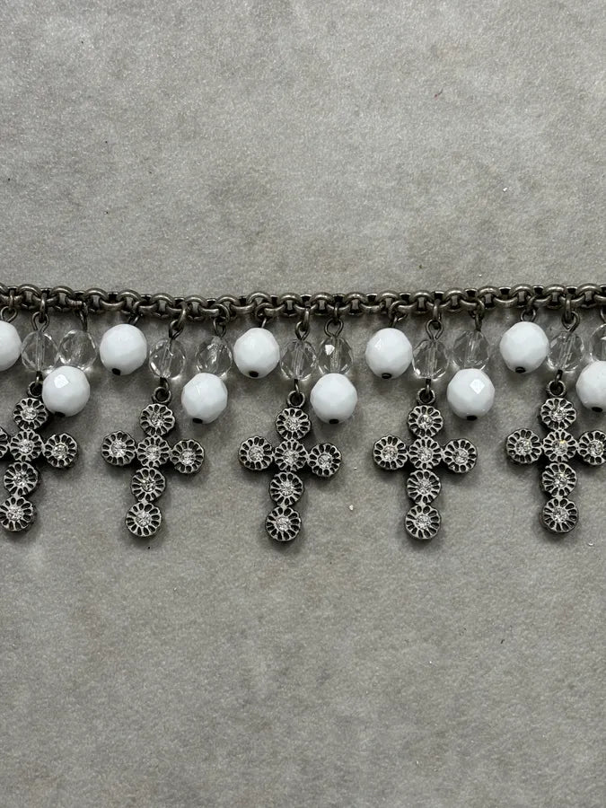 Dolce & Gabbana Silver Metal Charm Cross Bracelet ommVyig 7