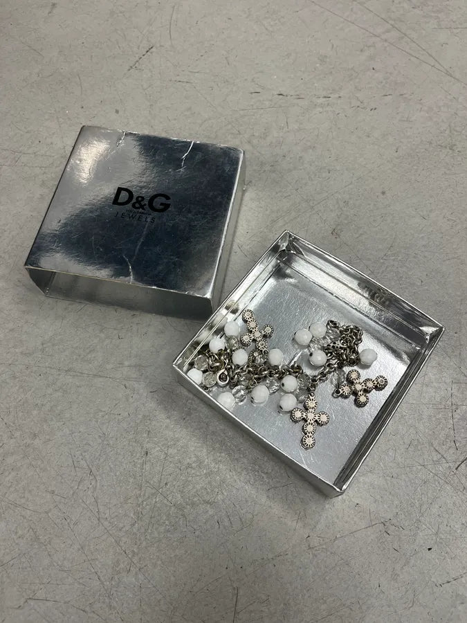 Dolce & Gabbana Silver Metal Charm Cross Bracelet ommVyig 1
