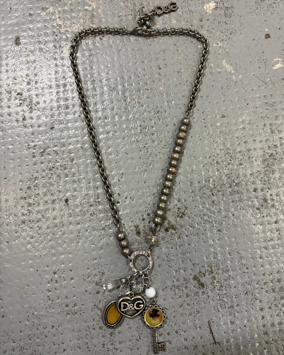 Dolce & Gabbana Silver Metal Charm Necklace kFxoSni 0