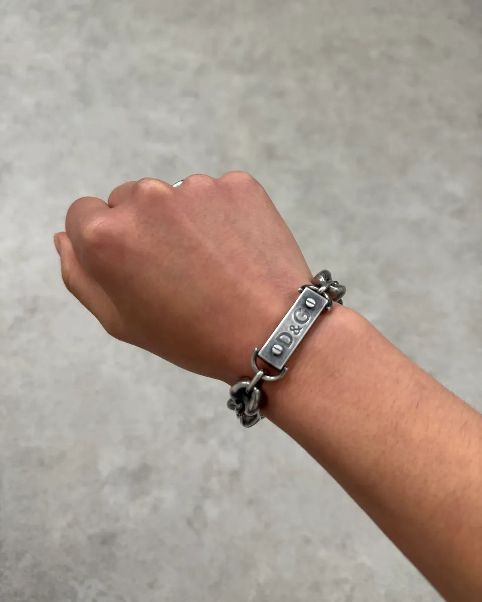 Dolce & Gabbana Silver Metal Coffee Beans Chain Bracelet  wxfGNKS 0