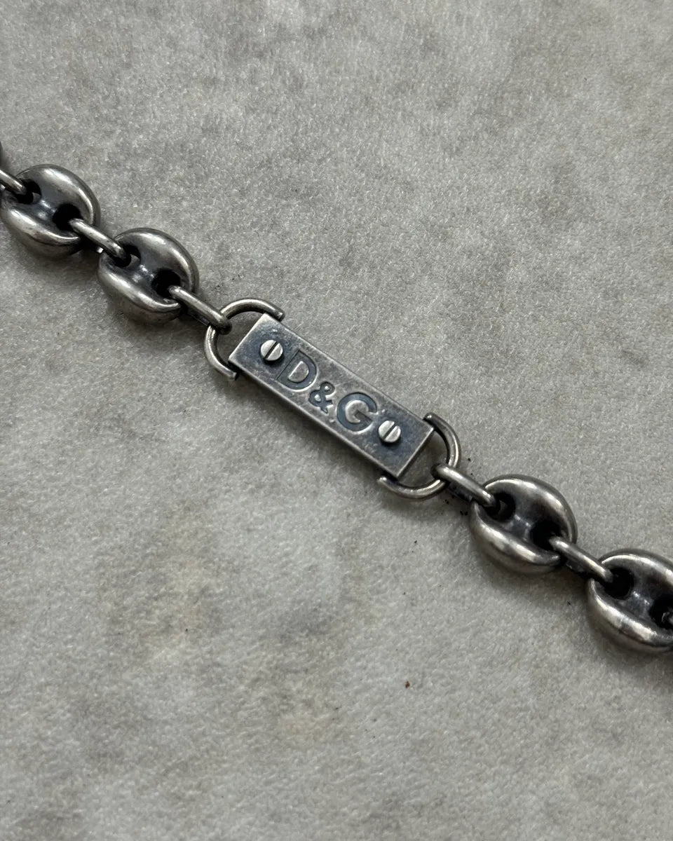 Dolce & Gabbana Silver Metal Coffee Beans Chain Bracelet  wxfGNKS 5