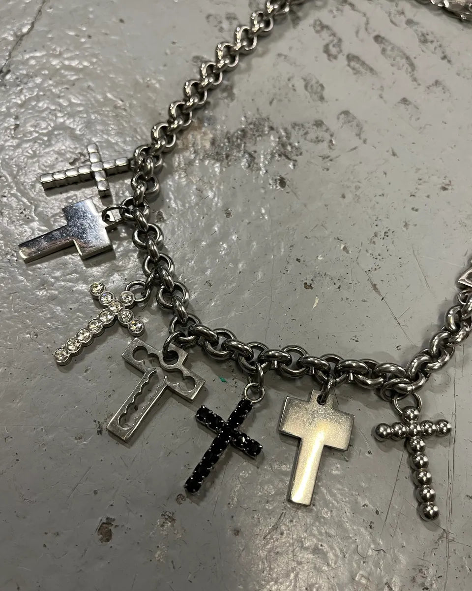Dolce & Gabbana Silver Metal Cross Charm Necklace BqeiDyC 2