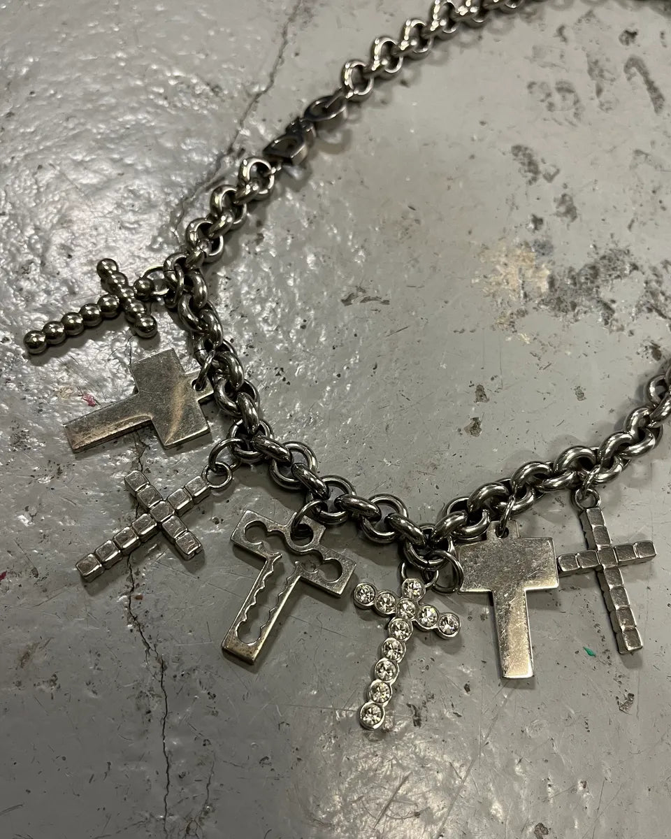 Dolce & Gabbana Silver Metal Cross Charm Necklace BqeiDyC 5