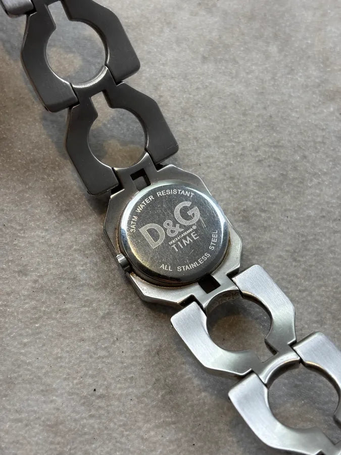 Dolce & Gabbana Silver Metal Link Squared Watch XnGCvZN 4