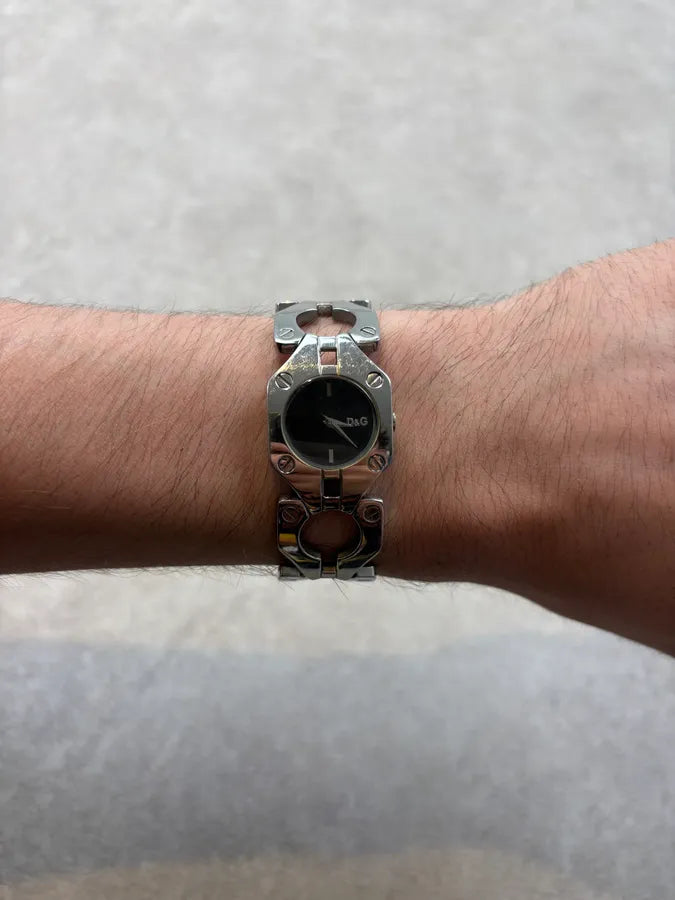 Dolce & Gabbana Silver Metal Link Squared Watch XnGCvZN 2
