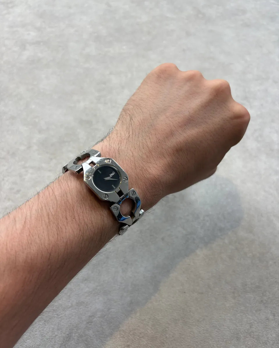 Dolce & Gabbana Silver Metal Link Squared Watch XnGCvZN 1