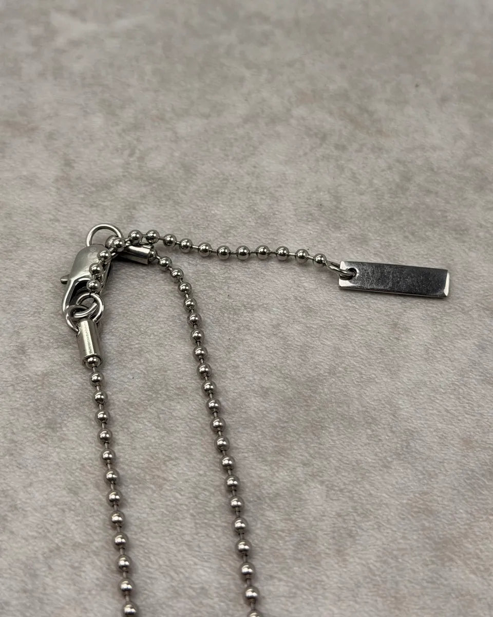 Dolce & Gabbana Silver Metal Logo Dog Tag Necklace uOZnoJI 4