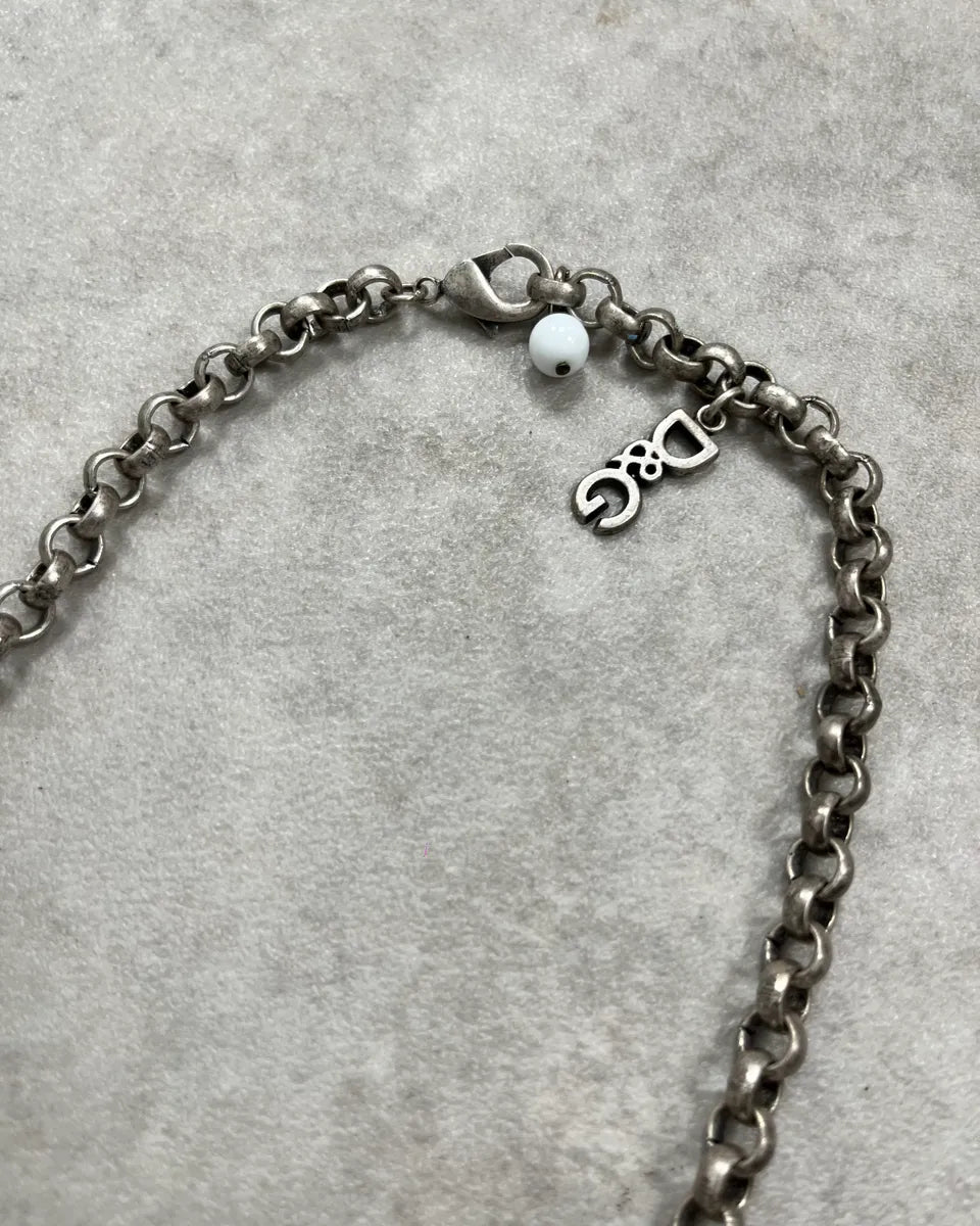 Dolce & Gabbana Silver Metal Multi-Charm Necklace hHqvkRY 3