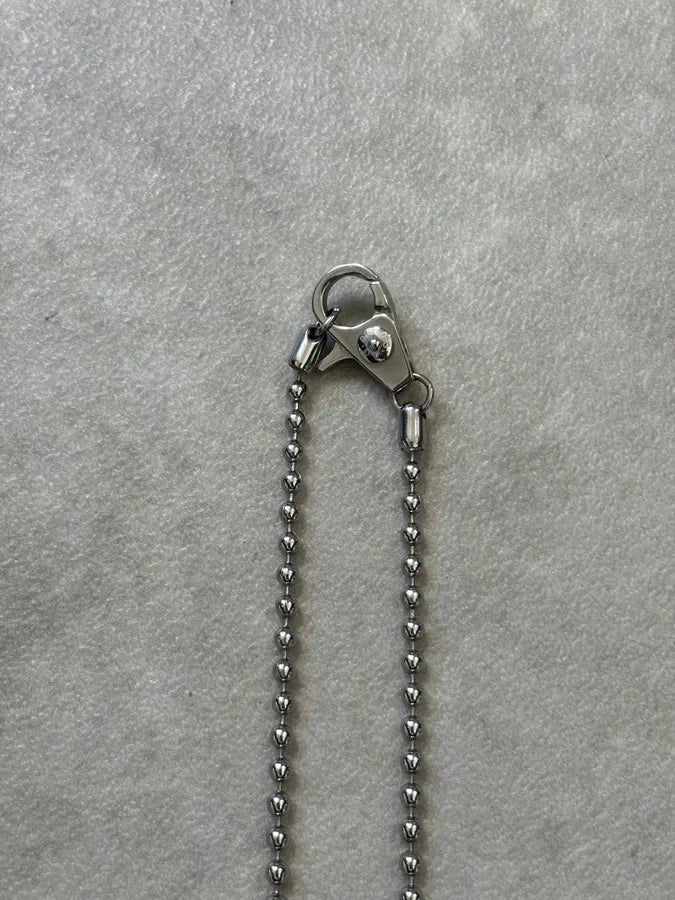 2000s Dolce & Gabbana Silver Metal Peace Sign Necklace IUSrNKg 7