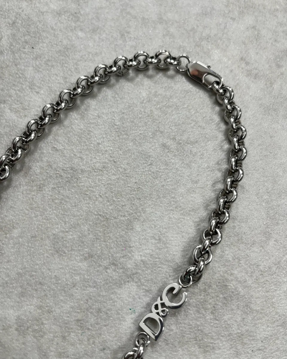Dolce & Gabbana Silver Stainless Steel Cross Charm Necklace gwMQqcj 3