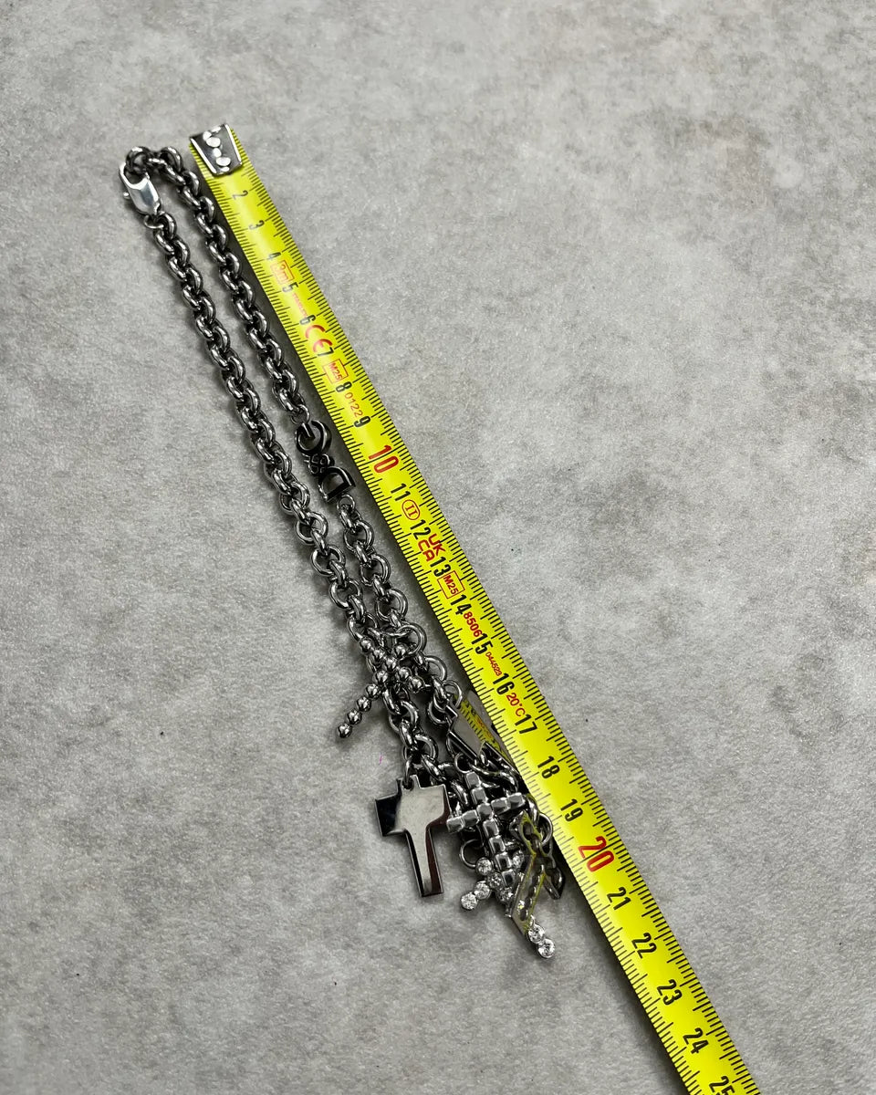 Dolce & Gabbana Silver Stainless Steel Cross Charm Necklace gwMQqcj 6