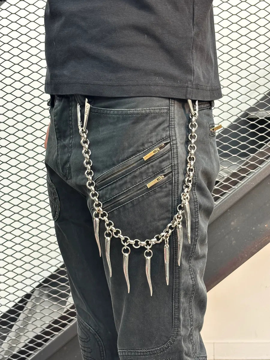 AW2005 Dolce & Gabbana Silver Stainless Steel Spike Chain Necklace sdcJZqw 0