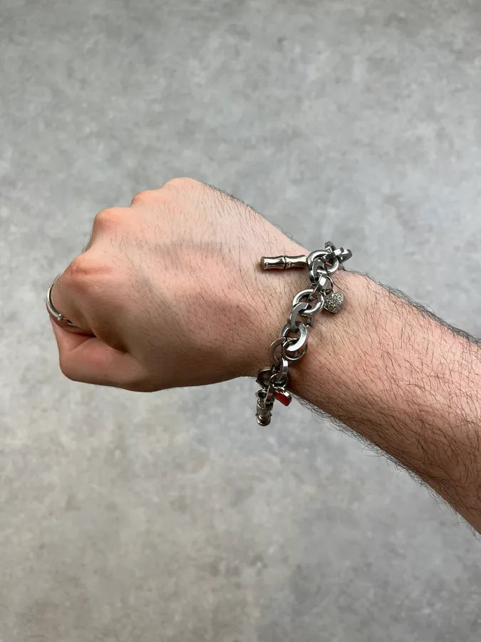 Dolce & Gabbana Silver Steel Charm Bracelet Watch jfeYIyu 0