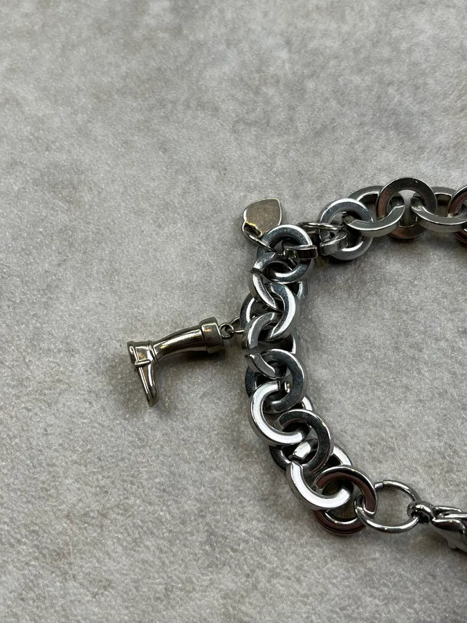 Dolce & Gabbana Silver Steel Charm Bracelet Watch jfeYIyu 5