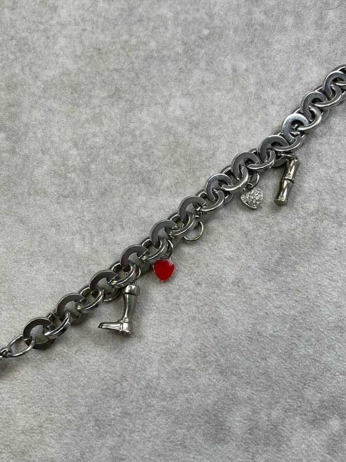 Dolce & Gabbana Silver Steel Charm Bracelet Watch jfeYIyu 8