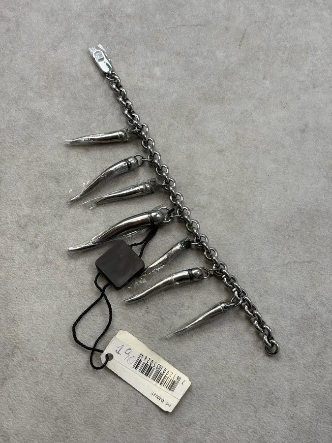 Dolce & Gabbana Silver Steel Teeth Bracelet FfOdTAX 2