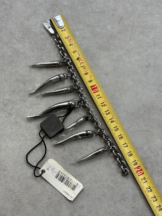 Dolce & Gabbana Silver Steel Teeth Bracelet FfOdTAX 5