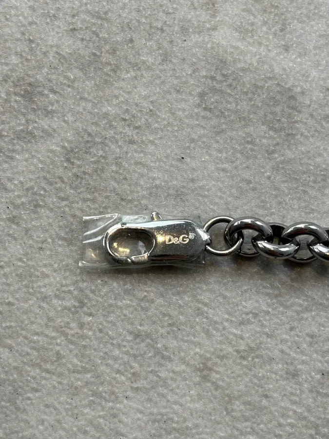 Dolce & Gabbana Silver Steel Teeth Bracelet FfOdTAX 3
