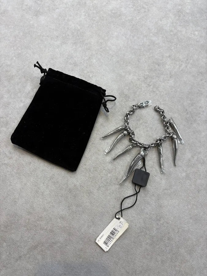 Dolce & Gabbana Silver Steel Teeth Bracelet FfOdTAX 1