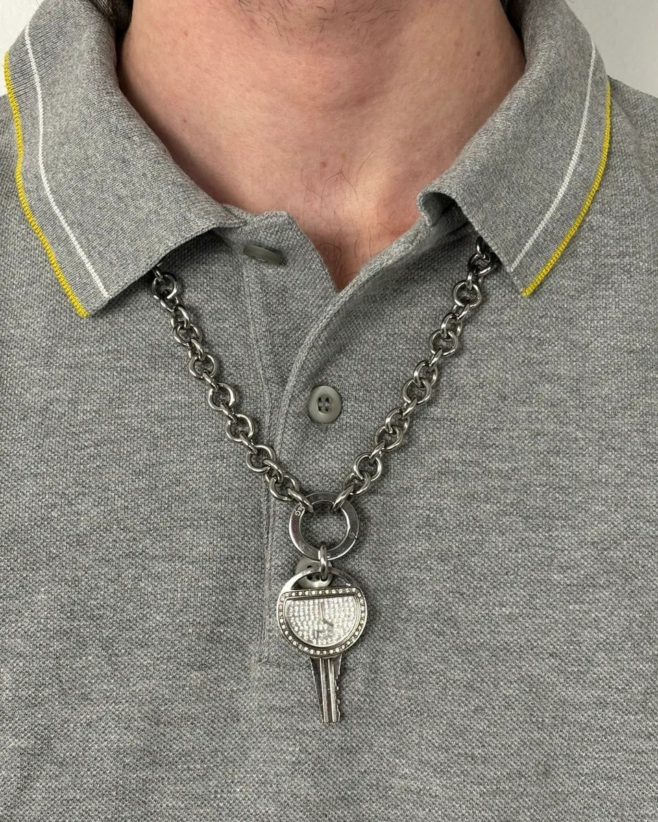 Dolce & Gabbana Stainless Steel Crystal Key Pendant Watch NPBbsvb 1