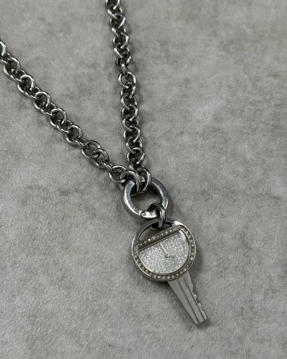 Dolce & Gabbana Stainless Steel Crystal Key Pendant Watch NPBbsvb 2