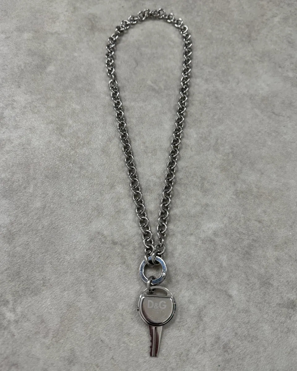 Dolce & Gabbana Stainless Steel Crystal Key Pendant Watch NPBbsvb 4