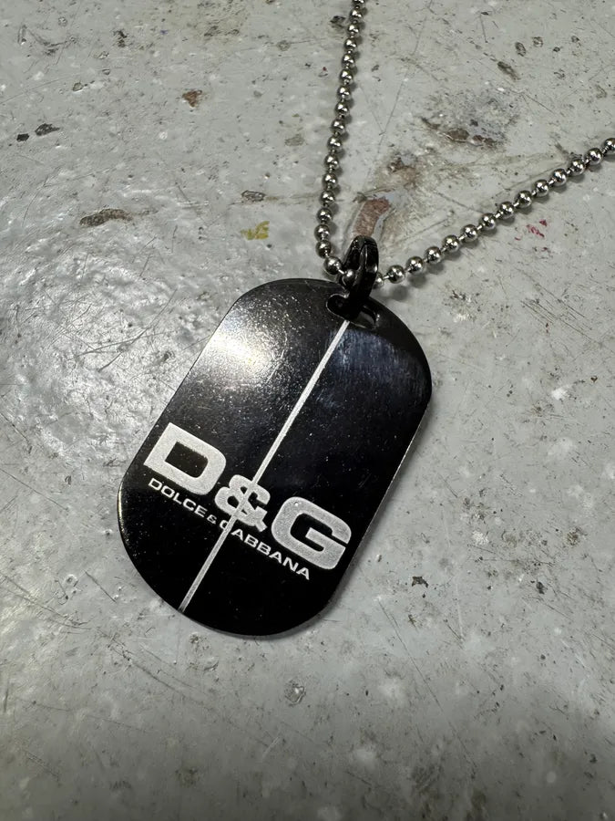 Dolce & Gabbana Stainless Steel Dog Tag Necklace (OS) 2