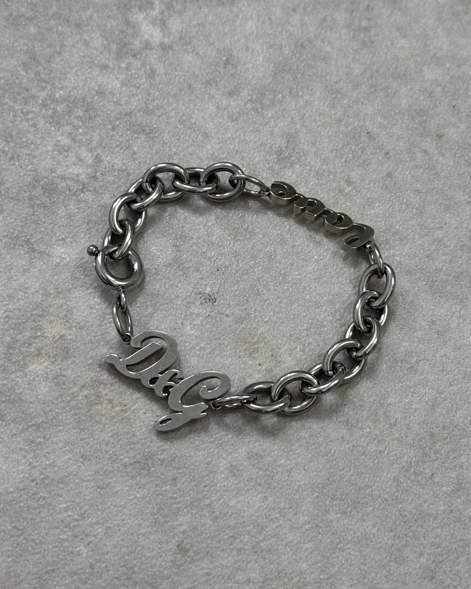Dolce & Gabbana Stainless Steel Logo Chain Bracelet gENEZQN 0