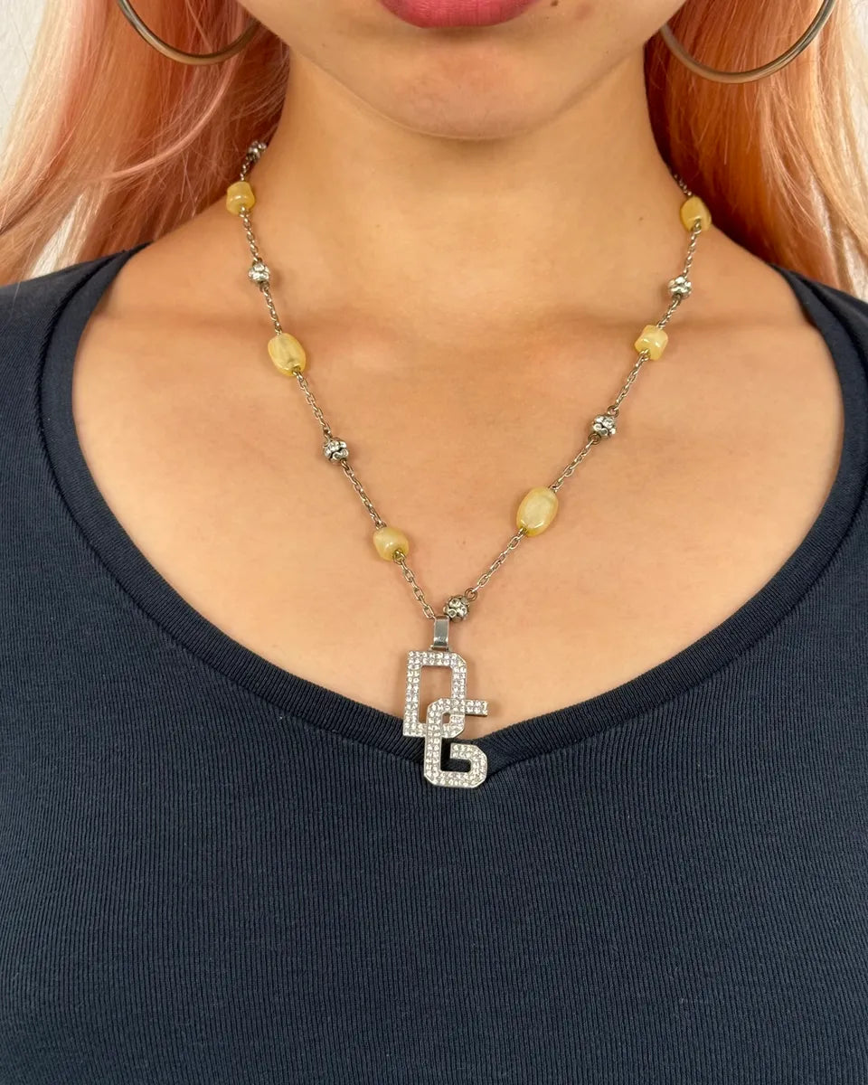 Dolce & Gabbana Stainless Steel Logo Necklace  ZSDvnbI 0