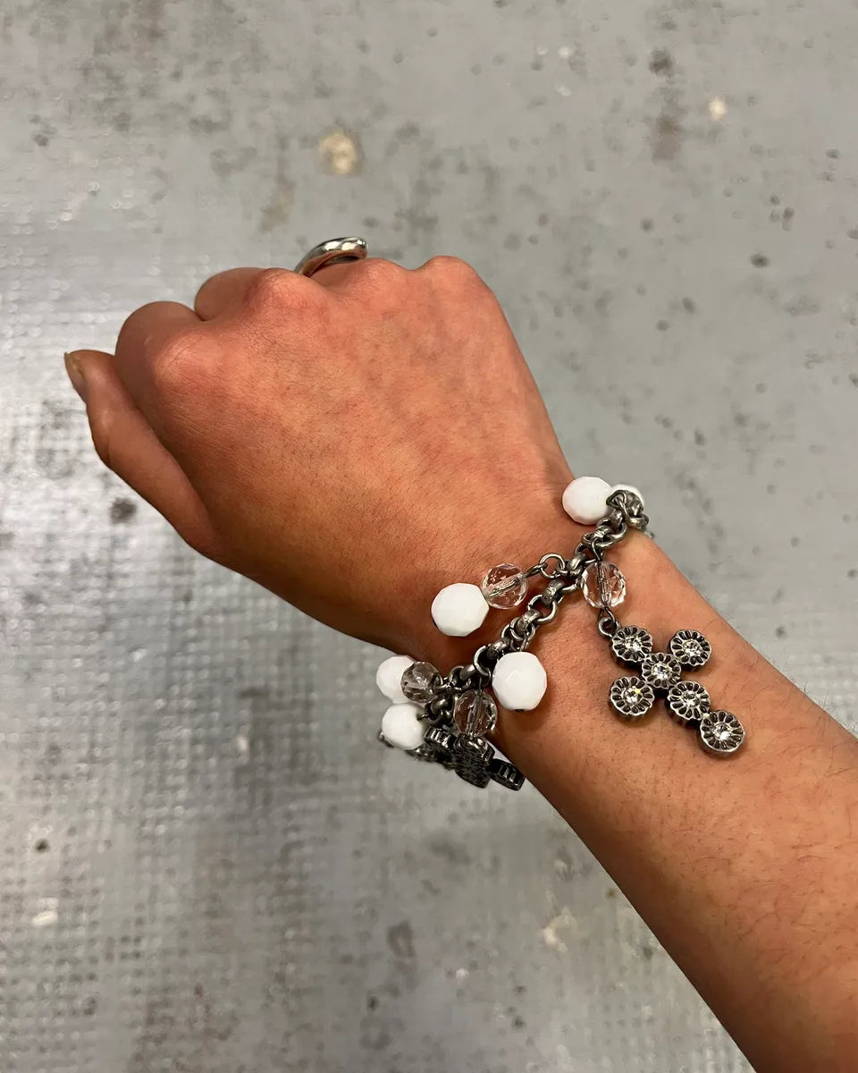 Dolce & Gabbana Stainless Still Cross Charm Bracelet EIlXQMD 0