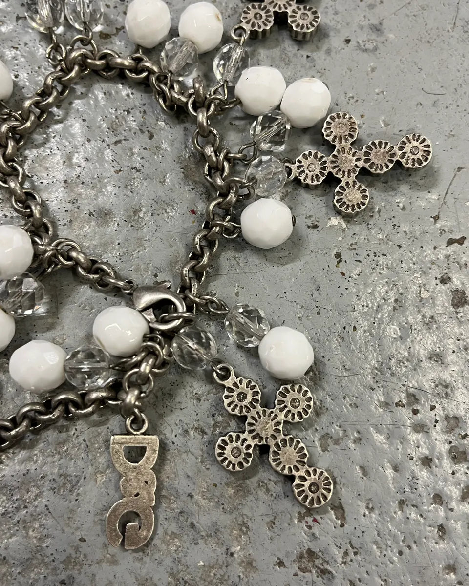 Dolce & Gabbana Stainless Still Cross Charm Bracelet EIlXQMD 6