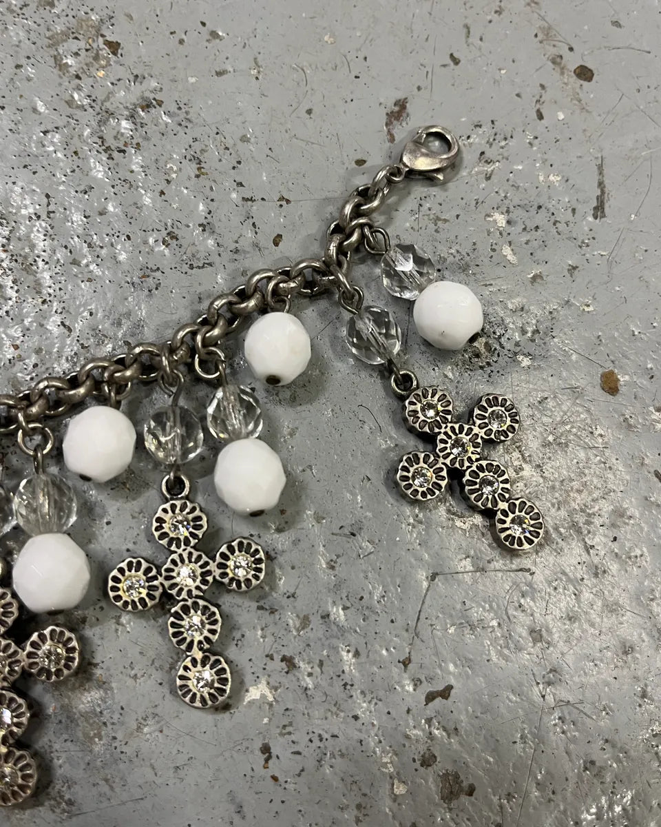 Dolce & Gabbana Stainless Still Cross Charm Bracelet EIlXQMD 7