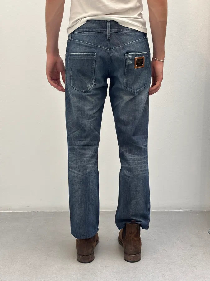 2000s Dolce & Gabbana Dark Wash Straight Leg Denim Jeans   stLGXtg 2