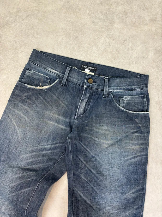 2000s Dolce & Gabbana Dark Wash Straight Leg Denim Jeans   stLGXtg 4
