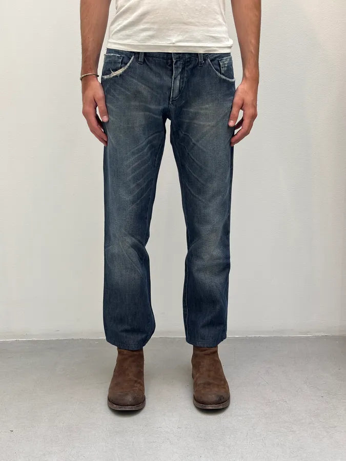 2000s Dolce & Gabbana Dark Wash Straight Leg Denim Jeans   stLGXtg 1