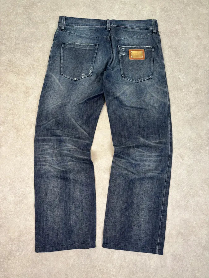 2000s Dolce & Gabbana Dark Wash Straight Leg Denim Jeans   stLGXtg 5