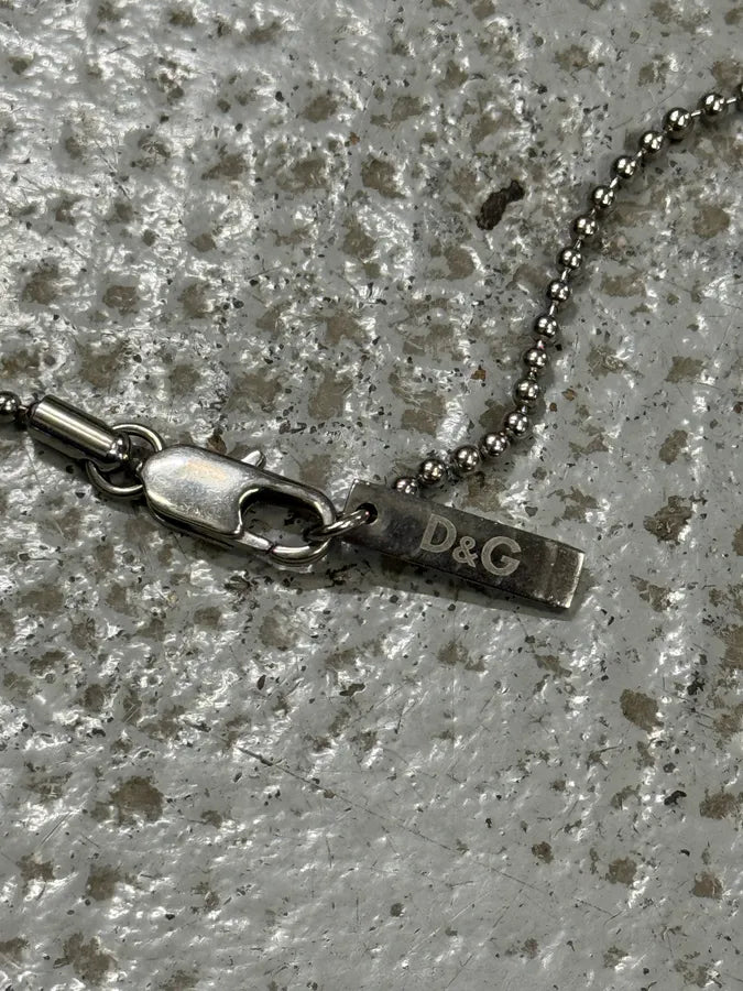 Dolce & Gabbana Strass Dog Tag Necklace MoGbyDF 6