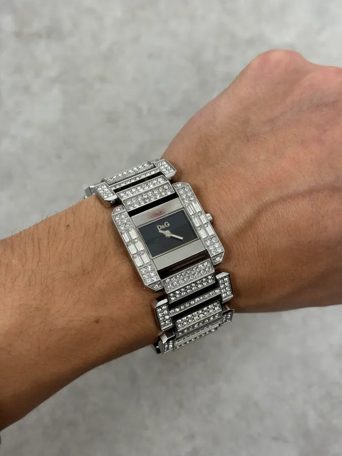 Dolce & Gabbana Strass Grey Stainless Steel Watch YslPWMB 0