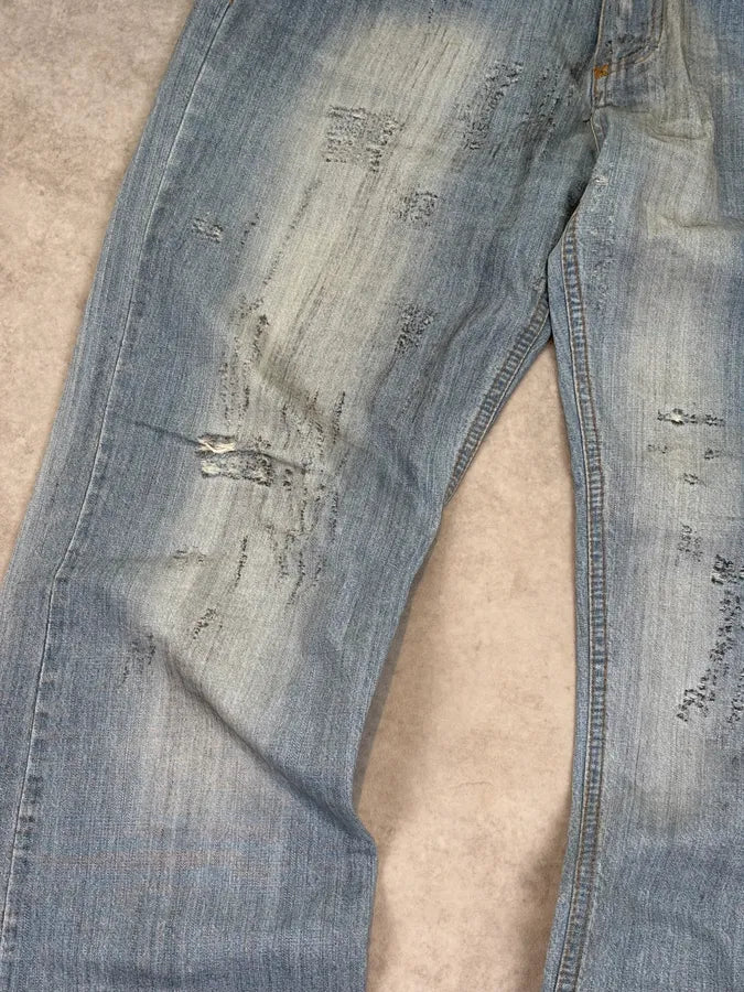 SS2006 Dolce & Gabbana Black Rockstar Faded Denim Jeans JFYbixJ 10