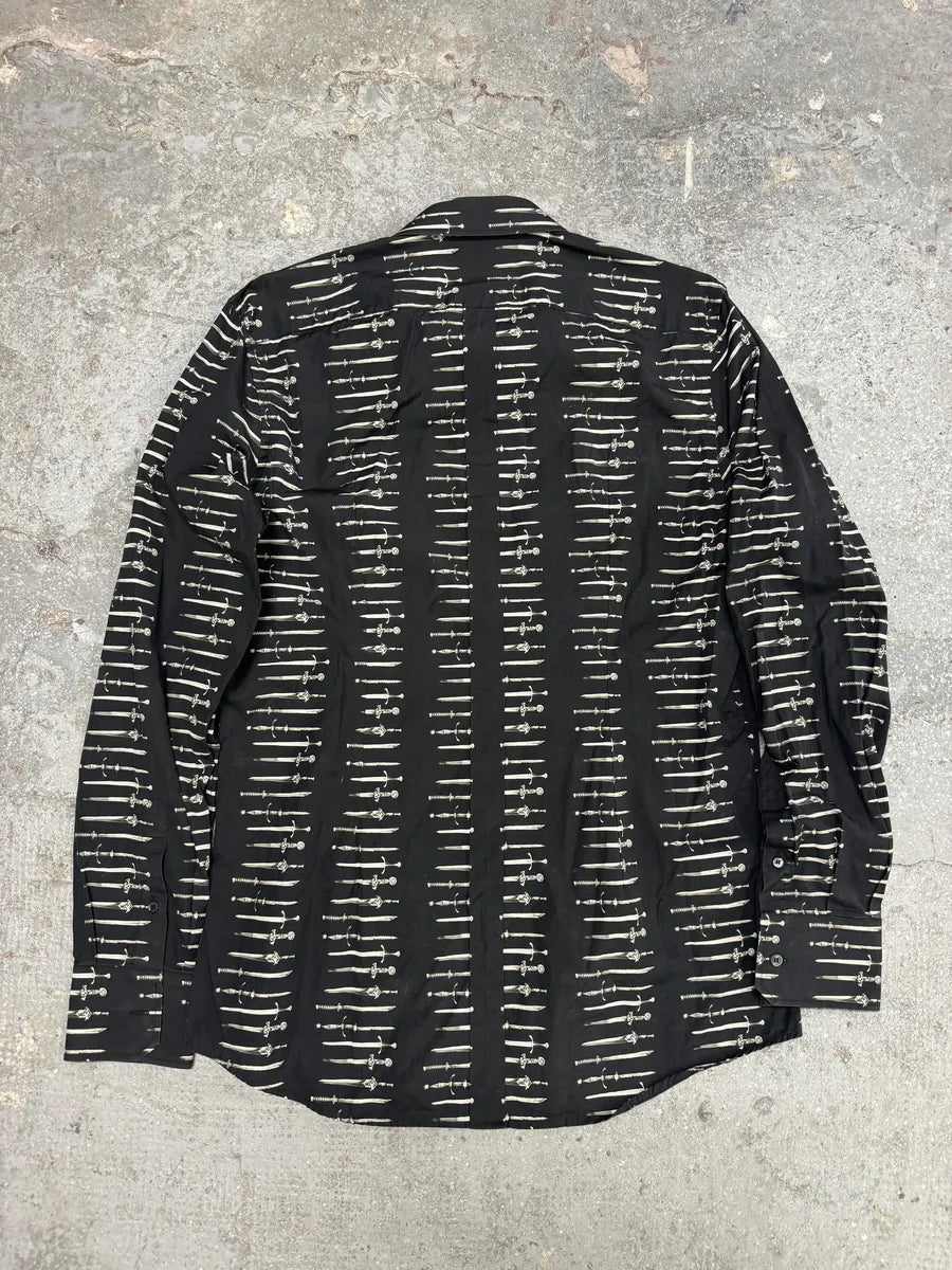 Dolce & Gabbana Swords Black & White Shirt (M/L) 1
