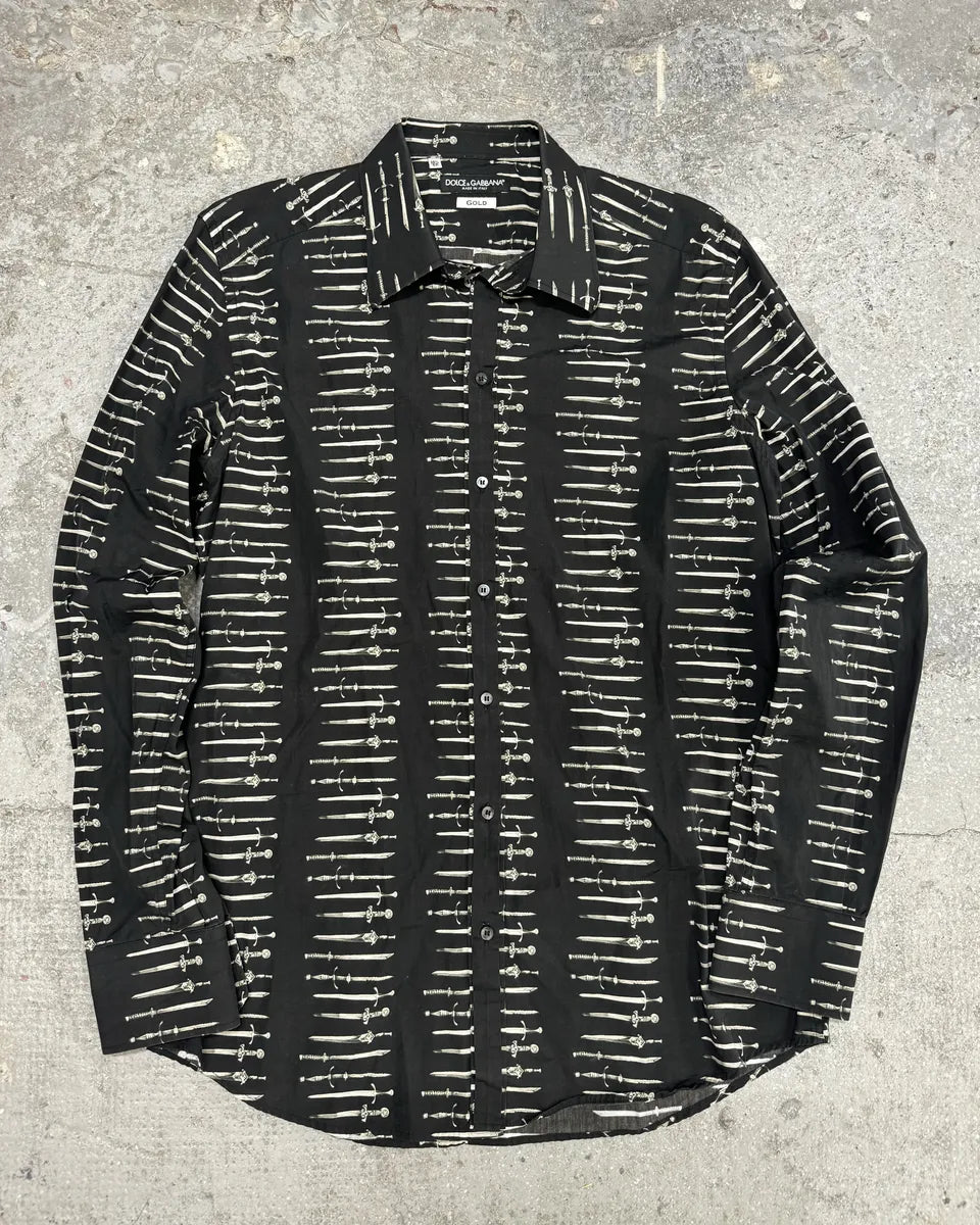 Dolce & Gabbana Swords Black & White Shirt (M/L) 3