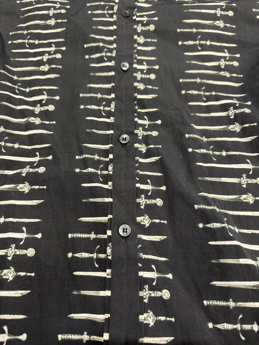 Dolce & Gabbana Swords Black & White Shirt (M/L) 4