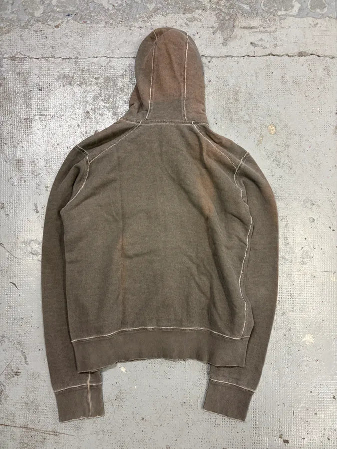 AW2003 Dolce & Gabbana Gradient Taupe Embroidered Zip-up Hoodie IhZUTQa 4