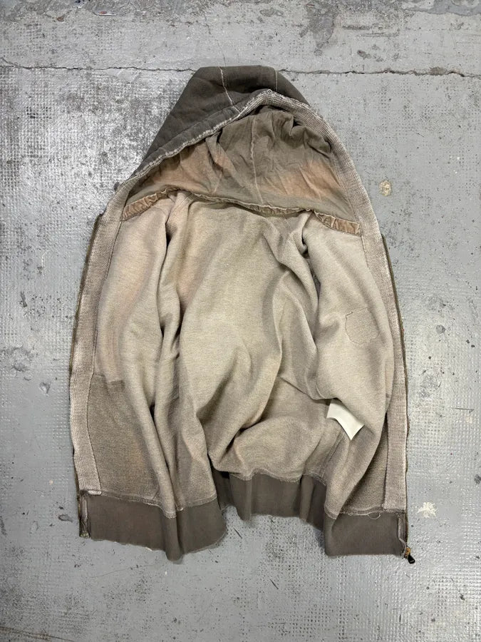 AW2003 Dolce & Gabbana Gradient Taupe Embroidered Zip-up Hoodie IhZUTQa 6