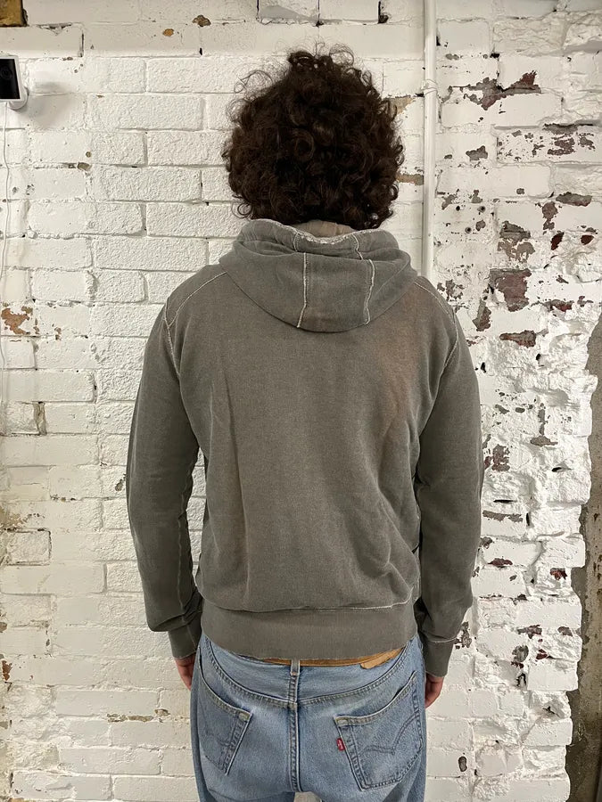 AW2003 Dolce & Gabbana Gradient Taupe Embroidered Zip-up Hoodie IhZUTQa 2